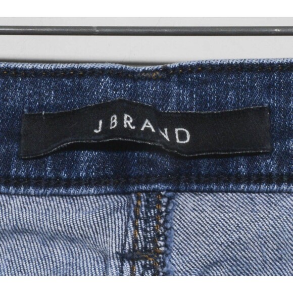 J Brand Alana High Rise Crop Blue Jeans Mesmeric Distressed Size 27 - Picture 3 of 5